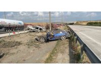 Otoban çıkışında kaza 1 ölü 7 yaralı