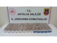 Kemer’de içi tütün dolu 7 bin 900 adet makaron ele geçirildi