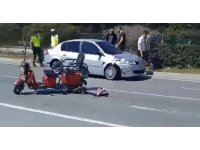 Motosikletle otomobil çarpıştı: 1 yaralı