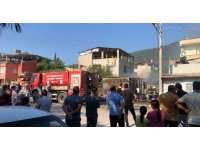 Depremzedelerin yaşadığı konteyner alev alev yandı