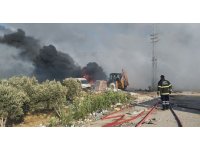 Hatay’da çöplük alanda yangın