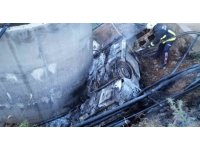 Yanan araç çalıntı çıktı