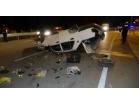 Burdur’da kontrolden çıkan araç takla atıp karşı şeride geçti: 1 ölü, 1 yaralı