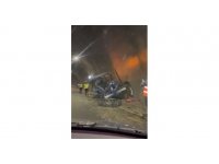 Tünel içerisinde tır ile traktör çarpıştı: 2 yaralı