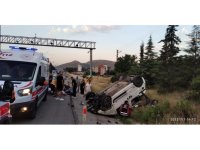 Burdur’da takla atan otomobildeki 5 kişi yaralandı