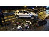 Alkollü sürücünün çarptığı otomobilde can pazarı yaşandı