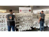 Mersin’de 9 milyon 300 bin lira değerinde kaçak polyester kumaş ele geçirildi