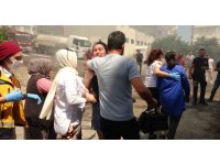 Alevlerin sardığı 5 katlı binada can pazarı