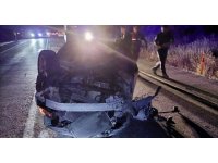 Takla atan otomobilde bulunan 4 kişi yaralandı