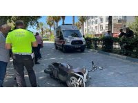 Devrilen motosikletten düşüp kafasını beton zemine çarptı