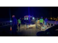 Kontrolden çıkan otomobil bariyerlere çarpıp hurdaya döndü:1 yaralı