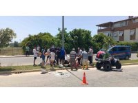 Belçikalı turistleri taşıyan ATV kontrolden çıkıp direğe çarpı:2 yaralı