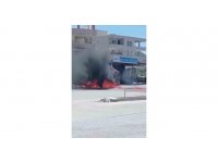 Samandağ’da korkutan araç yangını