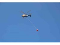 Yangına 2 uçak, 9 helikopterle müdahale ediliyor