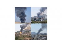 Kamyon ile tırın karıştığı kaza sonrası tüpler patladı, dumanlar kilometrelerce uzaktan görüldü