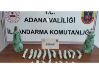 Deterjan kutusundan 20 paket esrar çıktı