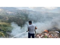 Moloz yangını itfaiye ekipleri tarafından söndürüldü