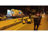 Ehliyetsiz alkollü sürücünün motor üzerindeki akrobasi hareketleri hastanede bitti