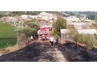 Bahçe yangını büyümeden söndürüldü