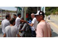 Motosiklet park halindeki kamyona çarptı: 1 yaralı