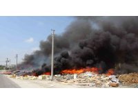 Manavgat’ta korkutan hurdalık yangını