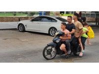 Motosiklette balık istifi yolculuk