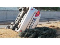 Burdur’da kontrolden çıkan otomobil takla attı, 4 kişi yaralandı