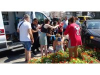 Kırmızı ışık ihlali yapan otobüs otomobile, ardından alt geçide çarptı: 2 yaralı