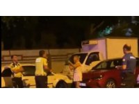 Trafik kazasına karışan kadından polise akıl almaz tehdit