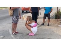 Spor arabası sulama kanalına düşen Ukraynalı kadın şoka girdi