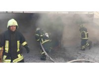 Burdur’da besi çiftliğinde çıkan yangın büyümeden söndürüldü