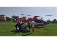 Kalp rahatsızlığı geçiren 81 yaşındaki adam hava ambulansla sevk edildi