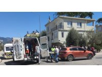 Motosiklet sürücüsü hastanelik oldu