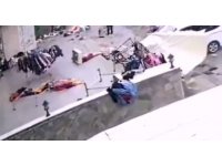 Alanya’da hortum, butik dükkanının önünü savaş alanına çevirdi