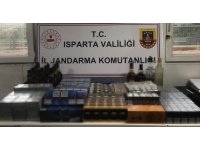 Isparta’da çok sayıda kaçak sigara ve alkol ele geçirildi
