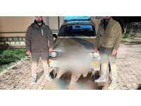 Kahramanmaraş’ta farla tavşan avında yakalanan şahısların otomobiline el konuldu