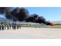 Havalimanında yangın tatbikatı