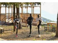 Maraton koşucuları Darısekisi Örnek Köyü’nde antrenman yaptı