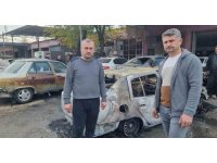 Kız arkadaşına çarpan aracı kundakladı