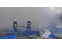 Hatay’da 2 çadır yanarak kül oldu