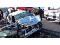 Burdur- Fethiye karayolunda 3 araç çarpıştı, 1 ölü, 5 ağır yaralı