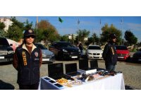 Sibergöz-14 operasyonunda ele geçirilen lüks otomobiller sergilendi