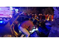 Otomobil palmiye ağacına çarptı: 1 ölü, 2 yaralı