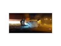 Hatay’da yanan otomobilde maddi hasar oluştu