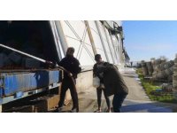 Paketleme tesisinde çıkan yangın kontrol altına alındı
