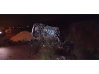 Motoru yerinden fırlayarak hurdaya dönen cipin sürücü ağır yaralandı