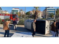 Önce çarptı, sonra yan yatarak sürüklendi