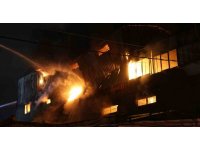 Mobilya imalathanesinde korkutan yangın