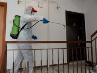 Vaka görülen apartmanlar dezenfekte ediliyor