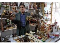 Bayramda çocuklar sevinsin diye ahşabı sanata dönüştürüyor